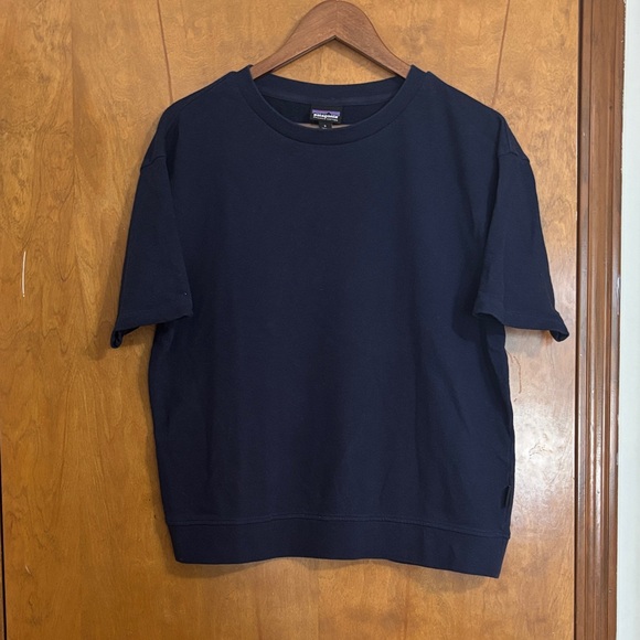 Patagonia women’s  French Terry, Organic Cotton T-shirt navy Blue - Picture 1 of 11